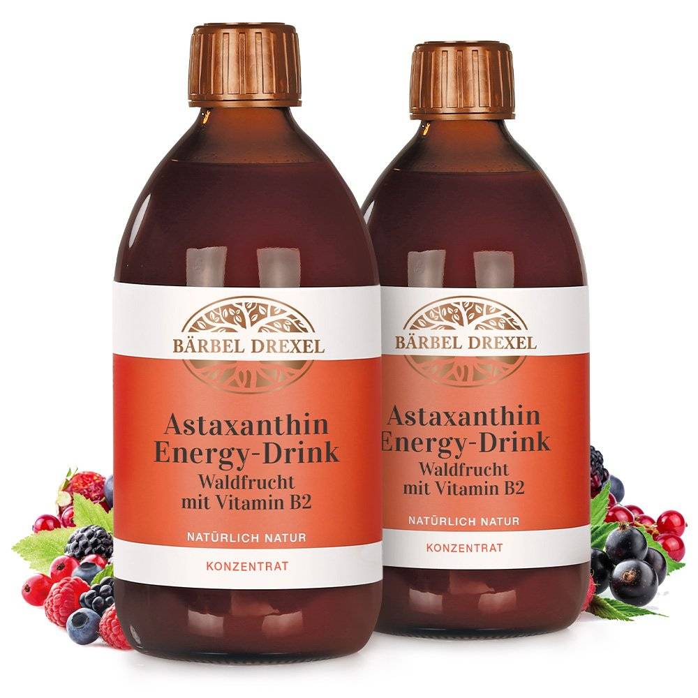 Duo Astaxanthin Energy-Drink Waldfrucht mit Vitamin B2 Konzentrat 500 ml