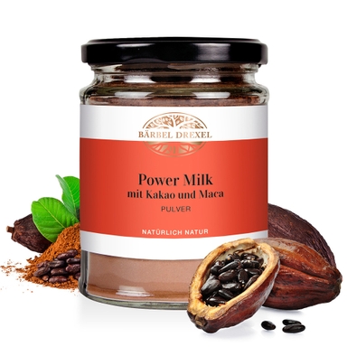 Power Milk mit Kakao und Maca Pulver